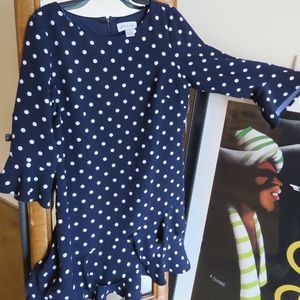 Jessica H Abstract Flare Polka Dot Dress